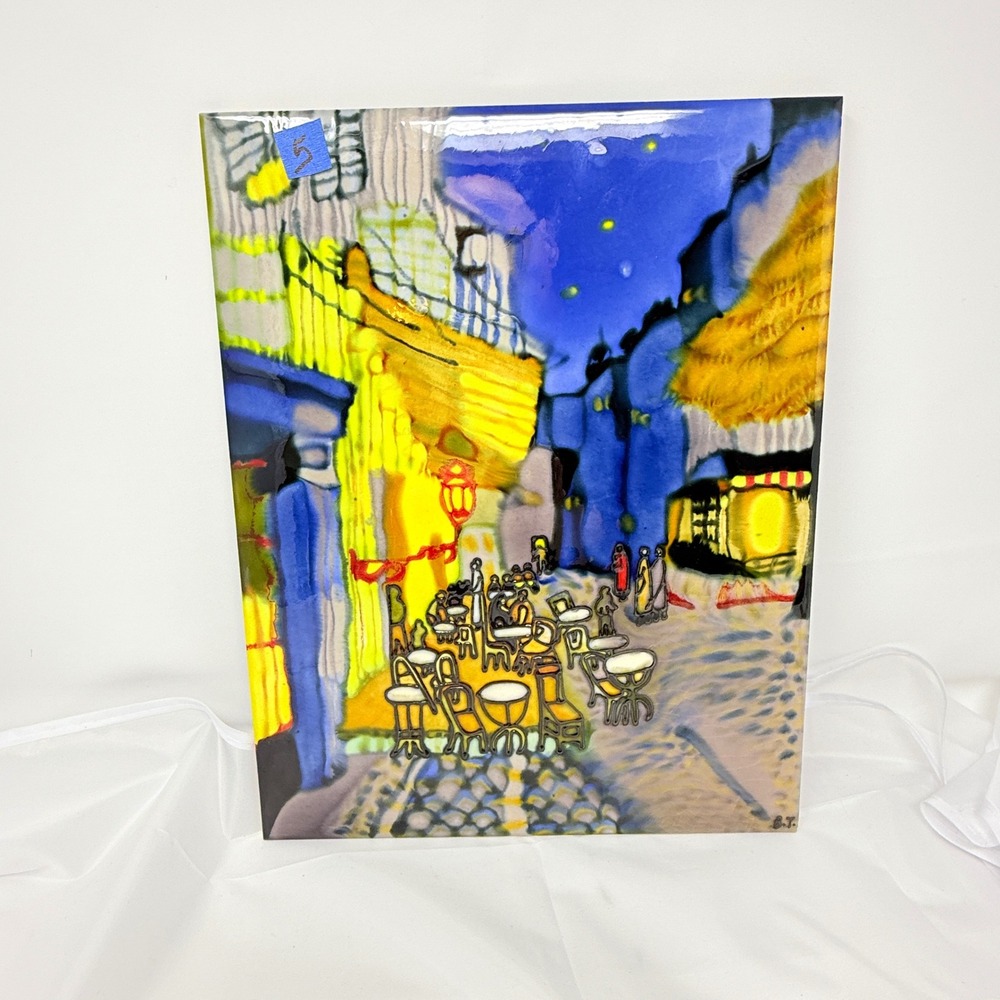 Vincent Van Gogh Cafe at Night Art Ceramic Wall Decor Reproduction